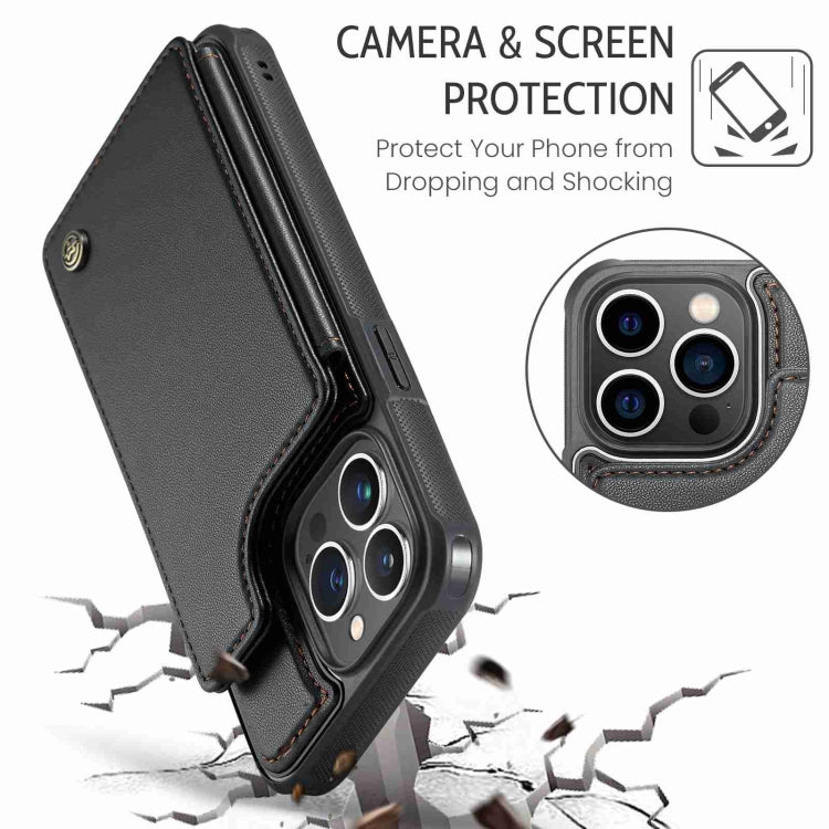 For iPhone 13 Pro CaseMe C22 Card Slots Holder RFID Anti-theft Phone Case(Black)