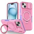 For iPhone 15 Plus Sliding Camshield Magsafe Holder TPU Hybrid PC Phone Case(Purple Pink) - iPhone 15 Plus Cases by PMC TechLife | Online Shopping South Africa | PMC TechLife