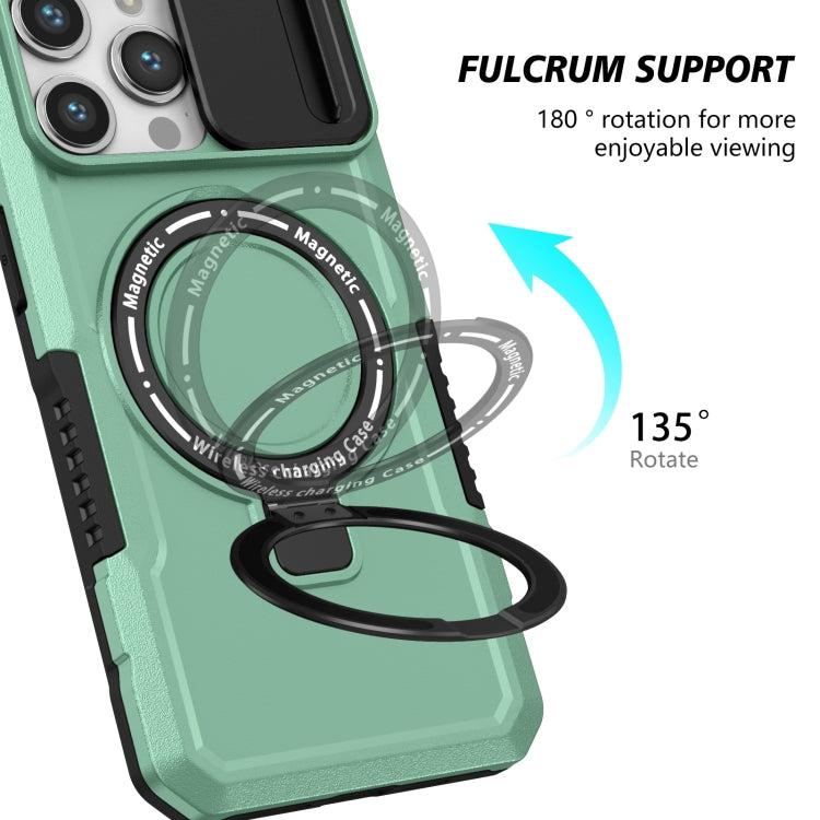 For iPhone 14 Pro Max Sliding Camshield MagSafe Holder TPU Hybrid PC Phone Case(Light Blue) - free shipping - PMC TechLife - Order now!