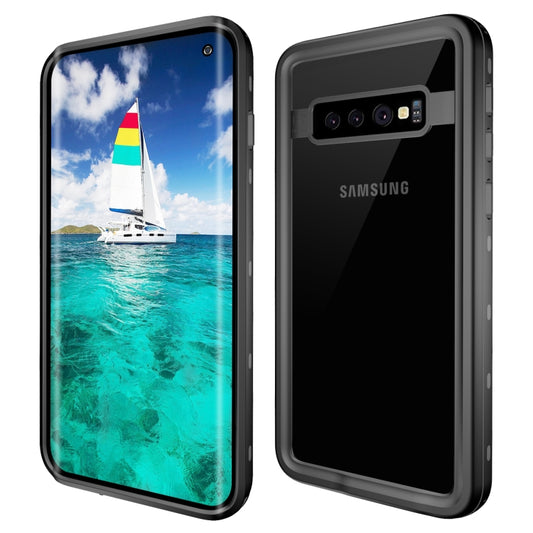 For Samsung Galaxy S10 RedPepper Transparent Dot Shockproof Waterproof PC + TPU Protective Case(Black) - free shipping - PMC Jewellery - Order now!
