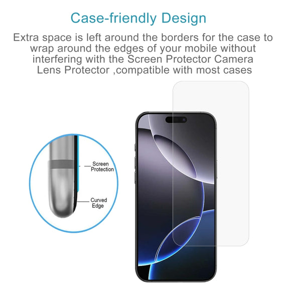 For iPhone 16 Pro Max 10pcs 0.26mm 9H 2.5D Tempered Glass Film