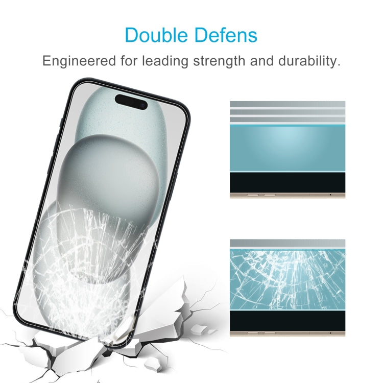 For iPhone 15 / 15 Pro 50pcs 0.26mm 9H 2.5D Tempered Glass Film - iPhone 15 Tempered Glass by PMC TechLife | Online Shopping South Africa | PMC TechLife | Buy Now Pay Later Mobicred