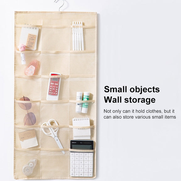 6+6 Grids Underwear Storage Bag Non-woven Double-sided Hanging Storage Bag(Grey)