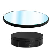 22cm Mirror Electric Rotating Display Stand Live Video Shooting Props Turntable Regular Version(Black)