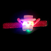 Santa Style Flash Light Merry Christmas Slap Pat Circle Wristband(Sequins Light Snowman)