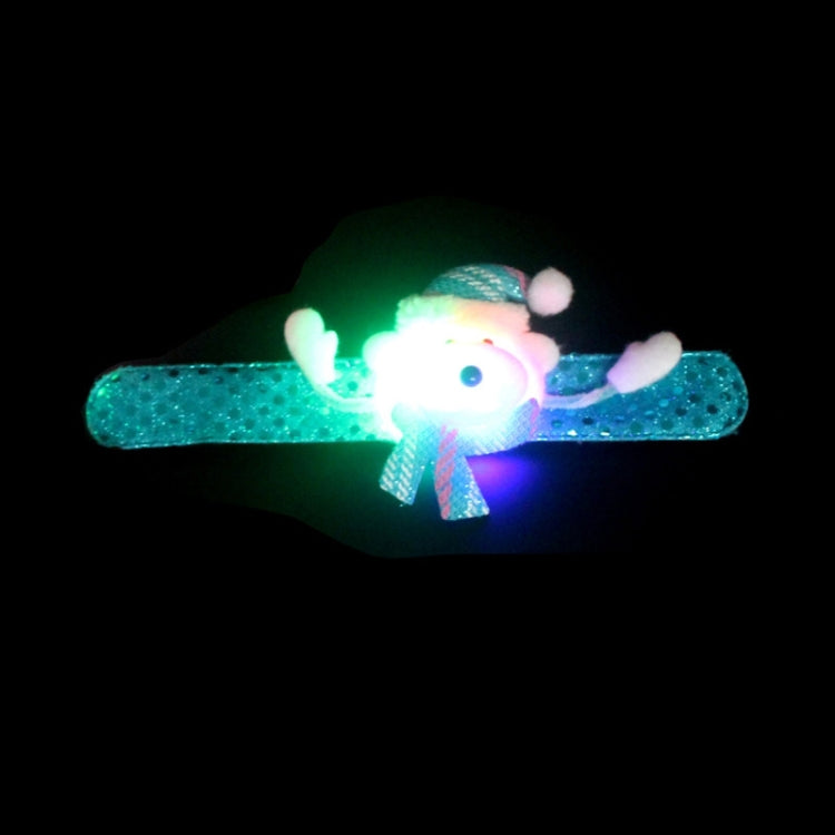 Santa Style Flash Light Merry Christmas Slap Pat Circle Wristband(Sequins Light Bear) - Christmas Wearable Decoration by PMC TechLife | Online Shopping South Africa | PMC TechLife | Buy Now Pay Later Mobicred