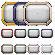 For AirPods Pro Thunder Transparent Armor Wireless Earphones Protective Case(Pink)