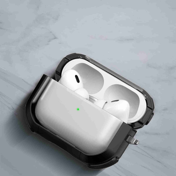 For AirPods Pro Thunder Transparent Armor Wireless Earphones Protective Case(Gold)
