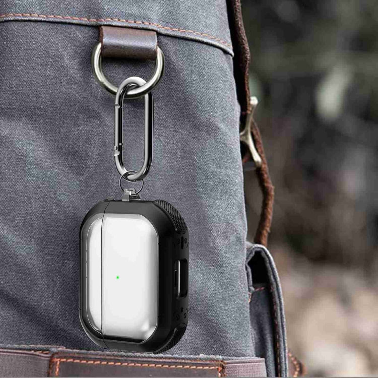 For AirPods Pro 2 Thunder Transparent Armor Wireless Earphones Protective Case(Army Green) - For AirPods Pro 2 by PMC Jewellery | Online Shopping South Africa | PMC Jewellery | Buy Now Pay Later Mobicred