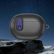 For Beats Studio Buds Switch Carbon Fiber Wireless Earphones Protective Case(Black Blue)