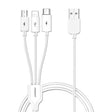 PISEN 1.2m 3A 3 in 1 USB to 8 Pin + Type-C + Micro USB Data Cable - Multifunction Cable by PMC TechLife | Online Shopping South Africa | PMC TechLife | Buy Now Pay Later Mobicred