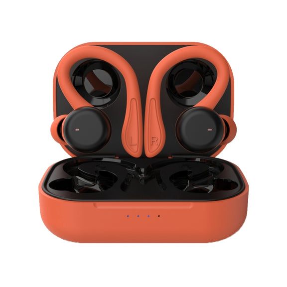 T&G T40 TWS IPX6 Water-resistant Hanging Ear Wireless Bluetooth Earphones with Charging Box(Orange)