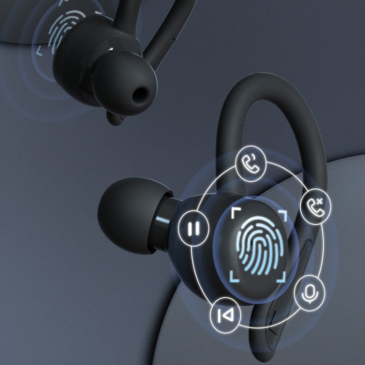 T&G T40 TWS IPX6 Water-resistant Hanging Ear Wireless Bluetooth Earphones with Charging Box(White)