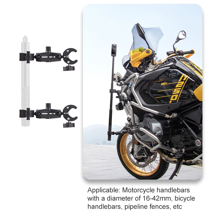 Motorcycle Dual-heads Crabs Clamps Handlebar Fixed Mount, Length:22cm - Mount & Holder by PMC TechLife | Online Shopping South Africa | PMC TechLife | Buy Now Pay Later Mobicred