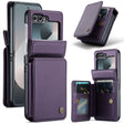 For Samsung Galaxy Z Flip6 / Flip7 FE CaseMe C22 PC+TPU Business Style RFID Anti-theft Leather Phone Case(Purple) - free shipping - PMC Jewellery - Order now!
