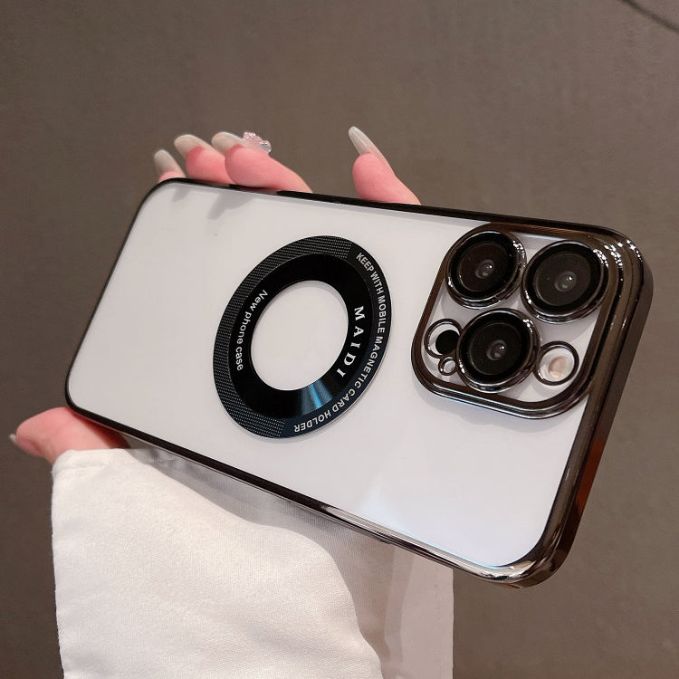 For iPhone 15 Pro Magsafe Electroplate PC Phone Case(Black) - iPhone 15 Pro Cases by PMC TechLife | Online Shopping South Africa | PMC TechLife