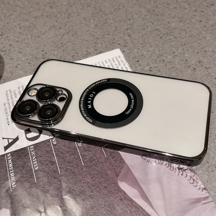 For iPhone 15 Pro Magsafe Electroplate PC Phone Case(Black) - iPhone 15 Pro Cases by PMC TechLife | Online Shopping South Africa | PMC TechLife