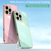 For iPhone 16 Pro XINLI Straight Edge 6D Electroplate TPU Phone Case(Black)