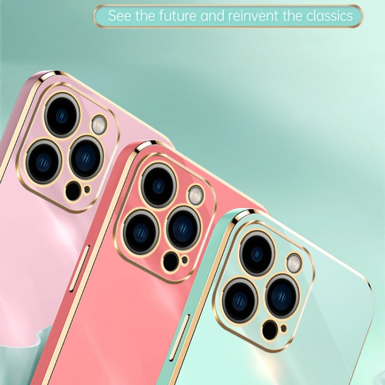 For iPhone 16 Pro XINLI Straight Edge 6D Electroplate TPU Phone Case(Cherry Purple)