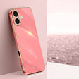 For iPhone 16 Plus XINLI Straight Edge 6D Electroplate TPU Phone Case(Hawthorn Red) - iPhone 16 Plus Cases by XINLI | Online Shopping South Africa | PMC TechLife | Buy Now Pay Later Mobicred