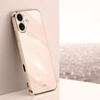 For iPhone 16 Plus XINLI Straight Edge 6D Electroplate TPU Phone Case(Pink) - iPhone 16 Plus Cases by XINLI | Online Shopping South Africa | PMC TechLife | Buy Now Pay Later Mobicred