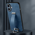 For iPhone 16 Plus SULADA Tide Cool Series PC + Leather Texture Skin Feel Phone Case(Blue) - iPhone 16 Plus Cases by SULADA | Online Shopping South Africa | PMC TechLife | Buy Now Pay Later Mobicred