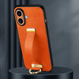 For iPhone 16 Plus SULADA Tide Cool Series PC + Leather Texture Skin Feel Phone Case(Orange) - free shipping - PMC TechLife - Order now!
