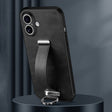 For iPhone 16 SULADA Tide Cool Series PC + Leather Texture Skin Feel Phone Case(Black) - free shipping - PMC TechLife - Order now!
