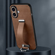 For iPhone 16 SULADA Tide Cool Series PC + Leather Texture Skin Feel Phone Case(Brown) - free shipping - PMC TechLife - Order now!