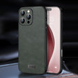 For iPhone 16 Pro Max SULADA Shockproof TPU Hybrid Handmade Leather Phone Case(Green) - iPhone 16 Pro Max Cases by SULADA | Online Shopping South Africa | PMC TechLife | Buy Now Pay Later Mobicred