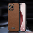 For iPhone 16 Pro SULADA Shockproof TPU Hybrid Handmade Leather Phone Case(Brown) - iPhone 16 Pro Cases by SULADA | Online Shopping South Africa | PMC TechLife | Buy Now Pay Later Mobicred