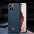 For iPhone 16 Pro SULADA Shockproof TPU Hybrid Handmade Leather Phone Case(Blue) - free shipping - PMC TechLife - Order now!