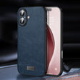 For iPhone 16 Plus SULADA Shockproof TPU Hybrid Handmade Leather Phone Case(Blue) - iPhone 16 Plus Cases by SULADA | Online Shopping South Africa | PMC TechLife | Buy Now Pay Later Mobicred
