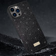 For iPhone 16 Pro SULADA Glittery PC Hybrid TPU Handmade Leather Phone Case(Black) - iPhone 16 Pro Cases by SULADA | Online Shopping South Africa | PMC TechLife | Buy Now Pay Later Mobicred