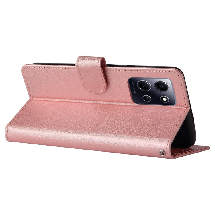 For Infinix Note 30i 3 Card Slots Multifunctional Leather Phone Case(Rose Gold) - Infinix Cases by PMC TechLife | Online Shopping South Africa | PMC TechLife | Buy Now Pay Later Mobicred