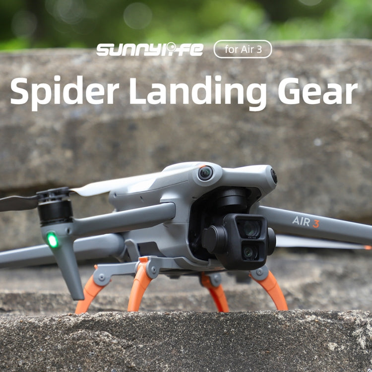 For DJI Air 3 Sunnylife LG664 Foldable Spider Landing Gear(Orange) - Landing Gear by Sunnylife | Online Shopping South Africa | PMC TechLife | Buy Now Pay Later Mobicred