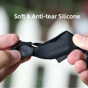 For Insta360 GO 3 Sunnylife Silicone Case Stickers Skin Wrap Lens Cover with Neck Strap(Black)