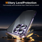 For iPhone 16 Pro Frosted Metal Phone Case(Purple)