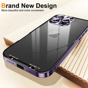 For iPhone 16 Pro Frosted Metal Phone Case(Purple)