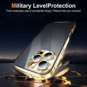 For iPhone 16 Pro Frosted Metal Phone Case(Gold)