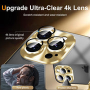 For iPhone 16 Pro Frosted Metal Phone Case(Gold)