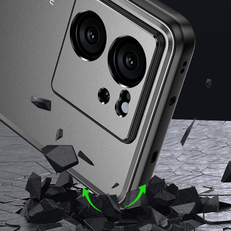 For Redmi K70 Ultra Frosted Metal Phone Case(Black)