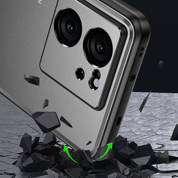 For Xiaomi Redmi K70 Frosted Metal Phone Case(Blue)
