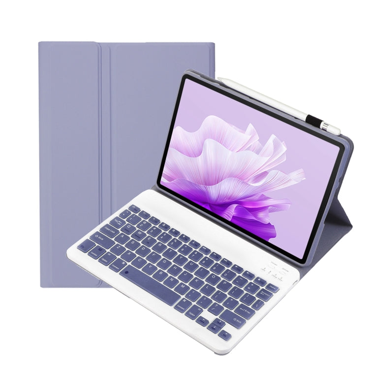 For Huawei MatePad Air 11.5 inch 2023 AH14 Lambskin Texture Ultra-thin Detachable Bluetooth Keyboard Leather Case(Purple) - Huawei Keyboard by PMC TechLife | Online Shopping South Africa | PMC TechLife
