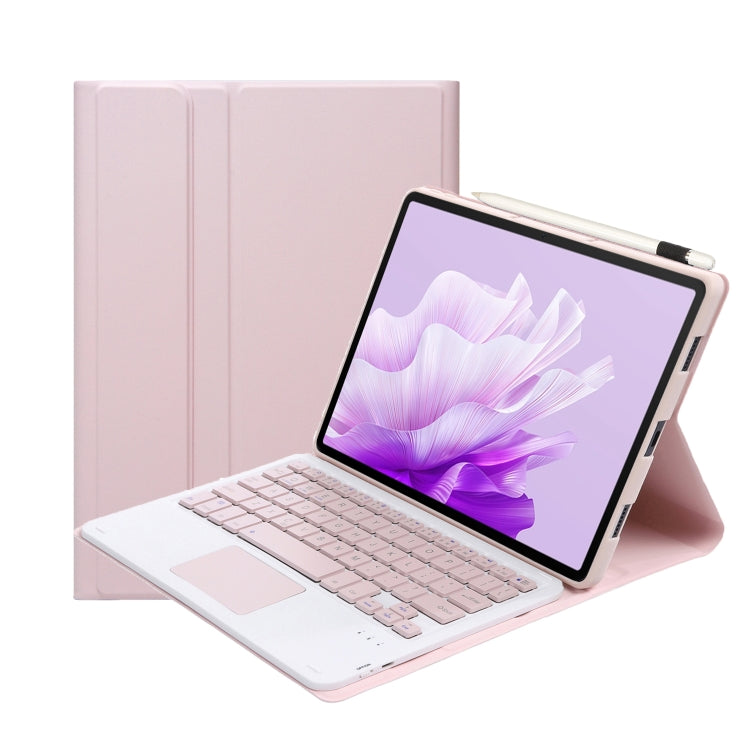 For Huawei MatePad Air 11.5 inch 2023 AH14-A Lambskin Texture Ultra-thin Detachable Bluetooth Keyboard Leather Case with Touchpad(Pink) - Huawei Keyboard by PMC TechLife | Online Shopping South Africa | PMC TechLife
