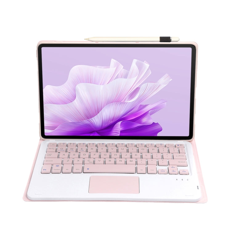 For Huawei MatePad Air 11.5 inch 2023 AH14-A Lambskin Texture Ultra-thin Detachable Bluetooth Keyboard Leather Case with Touchpad(Pink) - Huawei Keyboard by PMC TechLife | Online Shopping South Africa | PMC TechLife