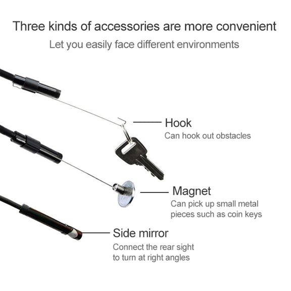 AN97 Water-resistant Micro USB Endoscope Snake Tube Inspection Camera for Parts of OTG Function Android Mobile Phone, with 6 LEDs, Lens Diameter:5.5mm(Length: 1m)
