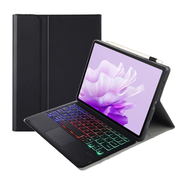 For Huawei MatePad Air 11.5 inch 2023 AH14-AS Lambskin Texture Ultra-thin Detachable Backlight Bluetooth Keyboard Leather Case with Touchpad(Black)