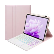 For Huawei MatePad Air 11.5 inch 2023 AH14-AS Lambskin Texture Ultra-thin Detachable Backlight Bluetooth Keyboard Leather Case with Touchpad(Pink)