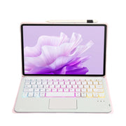 For Huawei MatePad Air 11.5 inch 2023 AH14-AS Lambskin Texture Ultra-thin Detachable Backlight Bluetooth Keyboard Leather Case with Touchpad(Pink)